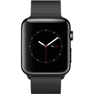 Apple Watch 42mm (Space Black Stainless Steel Case with Space Black Milanese Loop)