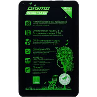 Фото товара Digma Optima 10.1 3G (black) / Дигма Оптима 10.1 3Ж (черный)