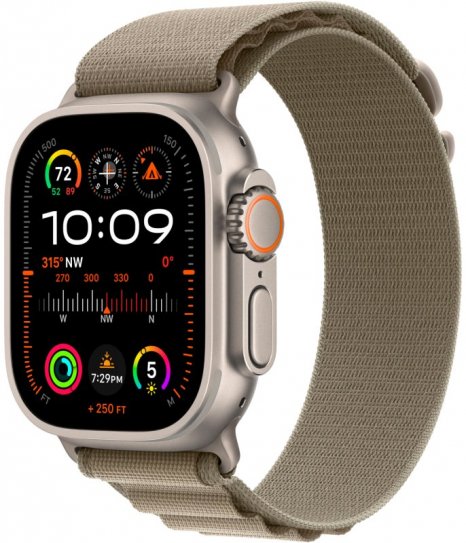 Фото товара Apple Watch Ultra 2 49mm Titanium Case with Olive Alpine Loop Band - Medium (GPS + Cellular)