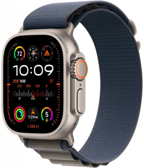 Фото товара Apple Watch Ultra 2 49mm Titanium Case with Blue Alpine Loop Band - Medium (GPS + Cellular)