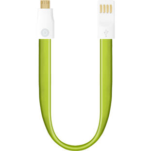 Deppa USB - micro USB (плоский, магнит, 0.23м, зеленый)