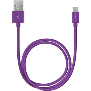 Deppa USB - micro USB (1.2м, фиолетовый)