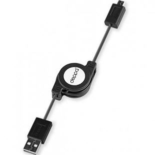 Deppa USB - microUSB (с автосмоткой, 0.8м, черный)