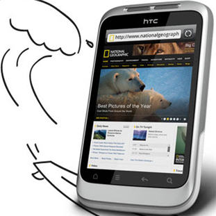 ��������� �������  HTC A510e Wildfire S (white)