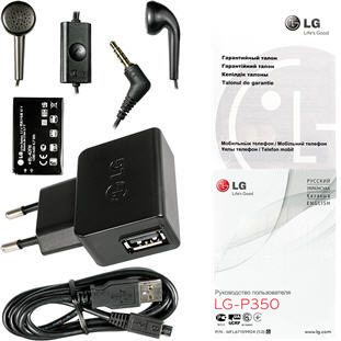 ��������� �������  LG P350 Optimus Me (titanium black)