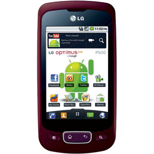 ��������� �������  LG P500 Optimus One (metallic wine)