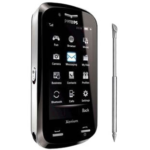 ��������� �������  Philips Xenium X800 (black sensation)