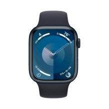 Фото товара Apple Watch Series 9 45mm Midnight Aluminum Case with Midnight Sport Band (GPS) (размер S/M)