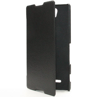 Чехол Art Case книжка для Sony Xperia C3 (черный)