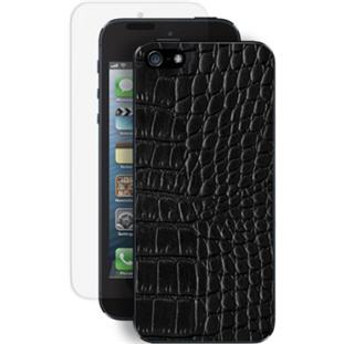 Фото товара Deppa накладка кожаная для Apple iPhone 5 (reptile black)