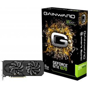 Фото товара Gainward GeForce GTX 1070 1506Mhz PCI-E 3.0 8192Mb 8000Mhz 256 bit DVI HDMI HDCP Dual Fan