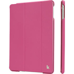Чехол JisonCase Smart Cover книжка для Apple iPad Air (яркий розовый)