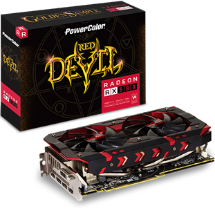 Фото товара PowerColor Red Devil Radeon RX 580 8GB GDDR5 Golden [AXRX 580 8GBD5-3DHG/OC]