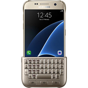 Чехол Samsung Keyboard Cover накладка для Galaxy S7 (EJ-CG930UFEGRU, золотой)
